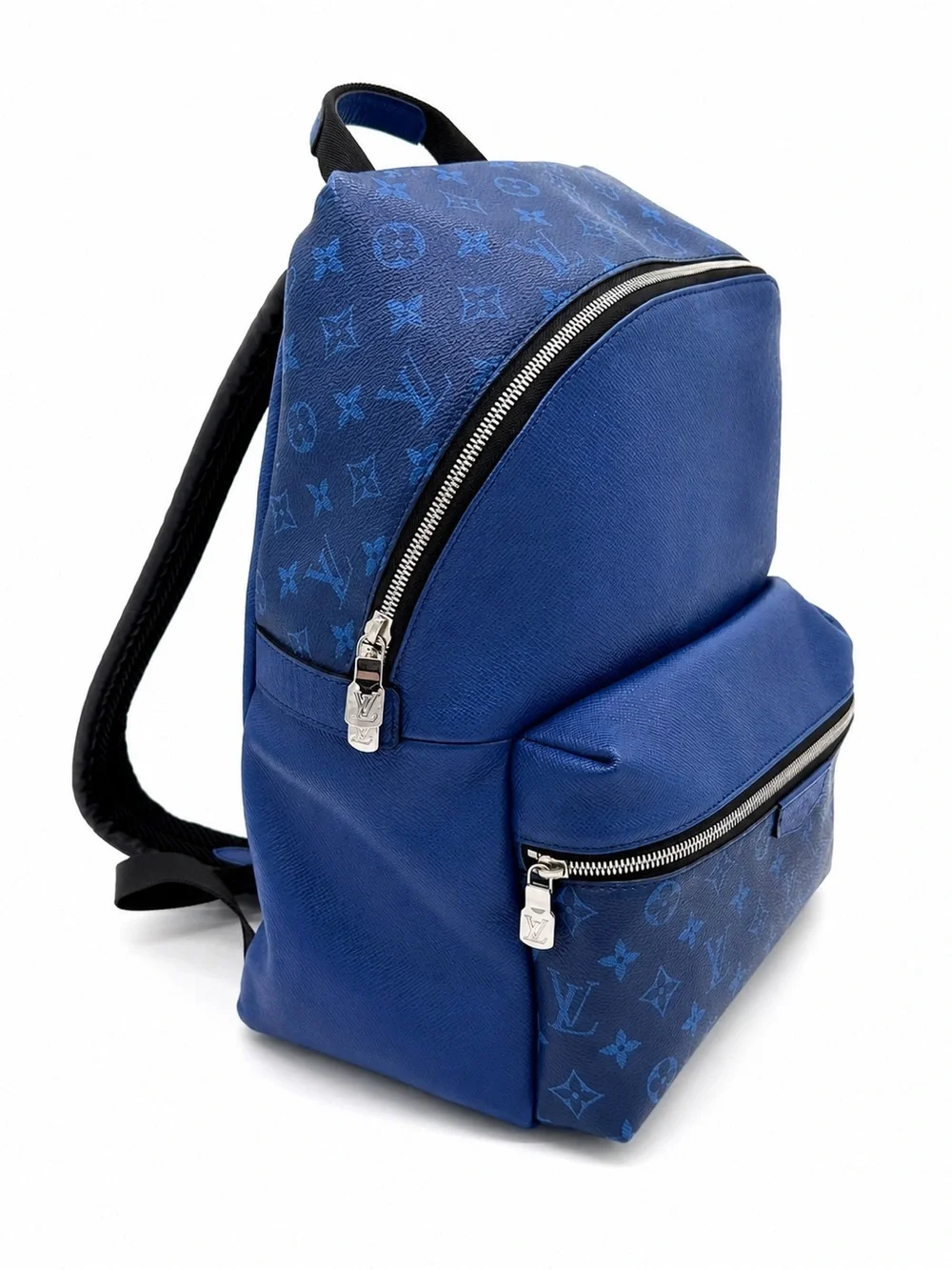 💙 Louis Vuitton Discovery Backpack Taigarama Cobalt Blue Taiga Leather France 🔥